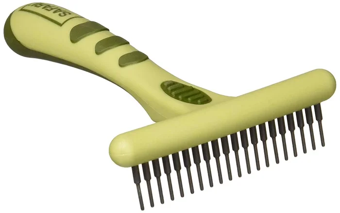 Coastal Safari Single Row Long-Tooth Dog Grooming Undercoat Dematting Rake – Medium/Large