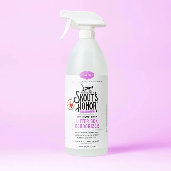 Desodorante para caja de arena para gatos Skout’s Honor, 35 oz