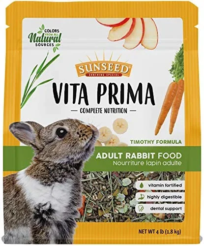 Sunseed Vita Prima – Adult Rabbit Food – 4 lb – Pack of 6