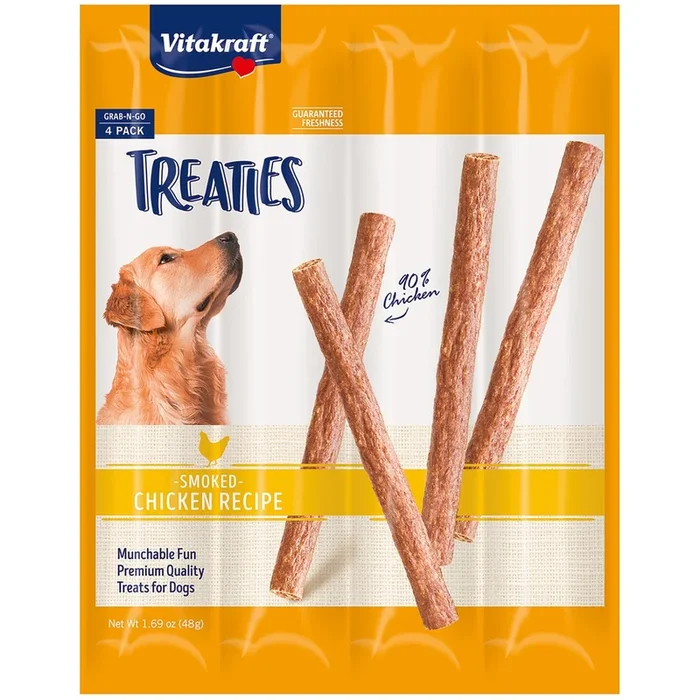 Vitakraft Treaties Dog Treat – Smoked Chicken Recipe – 4 pk